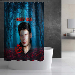 Шторка для душа Сектор газа вечерний лес, цвет: 3D-принт — фото 2