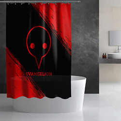 Шторка для душа Evangelion - red gradient, цвет: 3D-принт — фото 2
