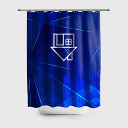Шторка для душа The Neighbourhood blue poly, цвет: 3D-принт