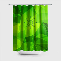 Шторка для душа Dark Souls green poly, цвет: 3D-принт