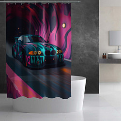 Шторка для душа БМВ граффити стиль, цвет: 3D-принт — фото 2