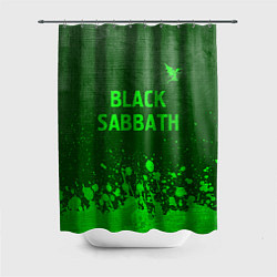 Шторка для душа Black Sabbath - green gradient посередине, цвет: 3D-принт