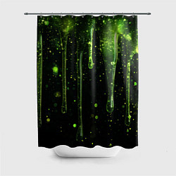 Шторка для душа Зеленая объемная слизь, цвет: 3D-принт
