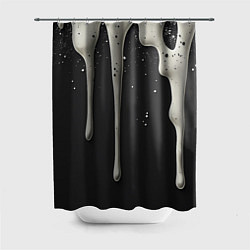 Шторка для душа Белая слизь текстура, цвет: 3D-принт