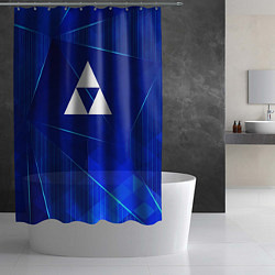 Шторка для душа Zelda blue poly, цвет: 3D-принт — фото 2