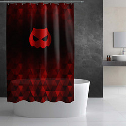 Шторка для душа DanMachi red poly, цвет: 3D-принт — фото 2