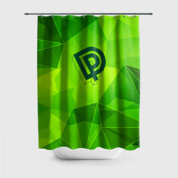Шторка для душа Deep Purple green poly, цвет: 3D-принт