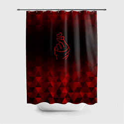 Шторка для ванной K Pop red poly