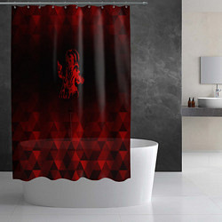 Шторка для душа Iron Maiden red poly, цвет: 3D-принт — фото 2