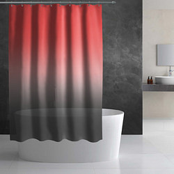 Шторка для душа Бледный красно-серый градиент, цвет: 3D-принт — фото 2