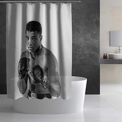 Шторка для душа Young Muhammad Ali, цвет: 3D-принт — фото 2