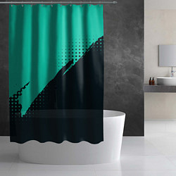 Шторка для душа Color black light blue, цвет: 3D-принт — фото 2