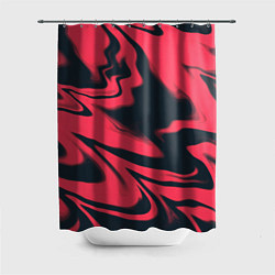 Шторка для ванной Color black red