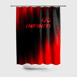 Шторка для душа Infiniti - red gradient посередине, цвет: 3D-принт