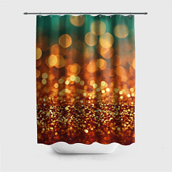 Шторка для душа Золотистое боке текстура, цвет: 3D-принт