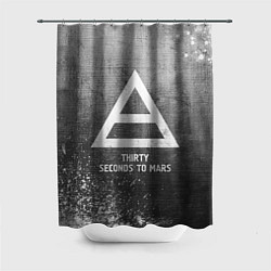 Шторка для душа Thirty Seconds to Mars - grey gradient, цвет: 3D-принт