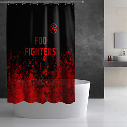 Шторка для душа Foo Fighters - red gradient посередине, цвет: 3D-принт — фото 2