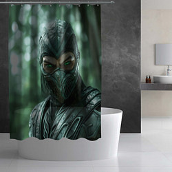 Шторка для душа Reptile Moral Kombat, цвет: 3D-принт — фото 2