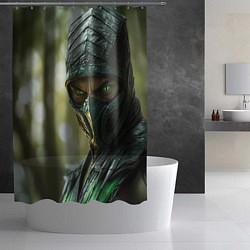 Шторка для душа Мортал комбат Рептилия, цвет: 3D-принт — фото 2