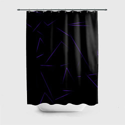 Шторка для душа Color purple line, цвет: 3D-принт