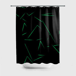 Шторка для душа Color light green line, цвет: 3D-принт