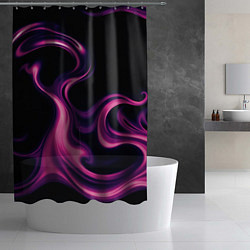 Шторка для душа Color pink smoke, цвет: 3D-принт — фото 2