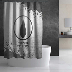 Шторка для душа Thousand Foot Krutch - white gradient, цвет: 3D-принт — фото 2