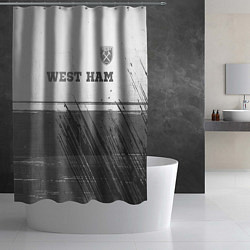 Шторка для душа West Ham - white gradient посередине, цвет: 3D-принт — фото 2