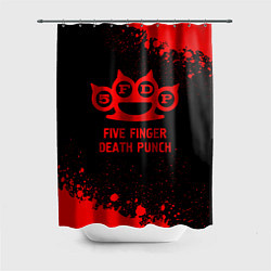 Шторка для душа Five Finger Death Punch - red gradient, цвет: 3D-принт
