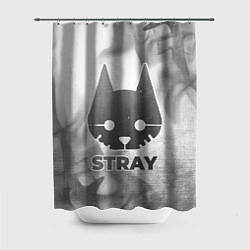 Шторка для душа Stray - white gradient, цвет: 3D-принт
