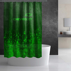 Шторка для душа Chevrolet - green gradient посередине, цвет: 3D-принт — фото 2