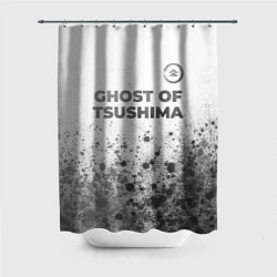Шторка для душа Ghost of Tsushima - white gradient посередине, цвет: 3D-принт