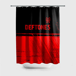 Шторка для душа Deftones - red gradient посередине, цвет: 3D-принт