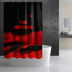 Шторка для душа The Witcher - red gradient посередине, цвет: 3D-принт — фото 2