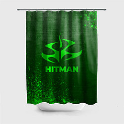 Шторка для душа Hitman - green gradient, цвет: 3D-принт