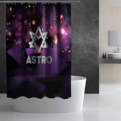 Шторка для душа Astro логотип группы из кристаллов, цвет: 3D-принт — фото 2