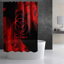 Шторка для душа Elden Ring - red gradient, цвет: 3D-принт — фото 2