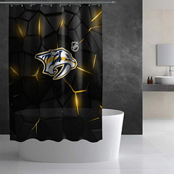 Шторка для душа Нэшвилл Предаторз - НХЛ хоккей, цвет: 3D-принт — фото 2