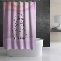 Шторка для душа Билли Айлиш из линии - минимализм, цвет: 3D-принт — фото 2