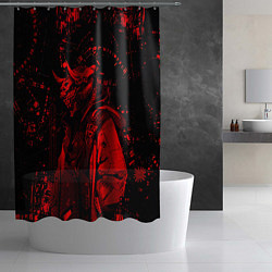 Шторка для душа Кибернетический Они, цвет: 3D-принт — фото 2