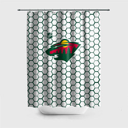 Шторка для душа Миннесота Уайлд - белые соты, цвет: 3D-принт