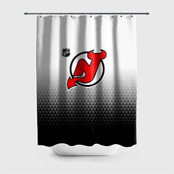 Шторка для ванной Нью Джерси Девилз - из белого в черный
