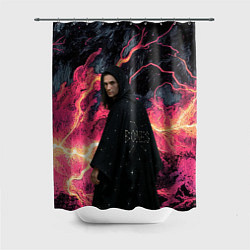 Шторка для душа Bones в мантии со звездами, цвет: 3D-принт
