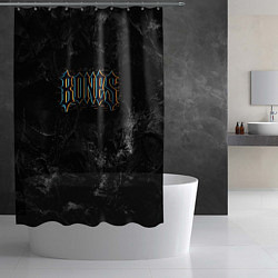 Шторка для душа Bones логотип, цвет: 3D-принт — фото 2
