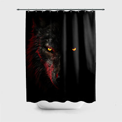Шторка для душа Тень волка, цвет: 3D-принт