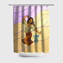 Шторка для душа Lana Del Rey танцует, цвет: 3D-принт