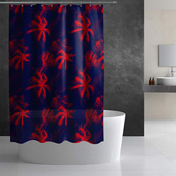 Шторка для душа The palm tree is red, цвет: 3D-принт — фото 2