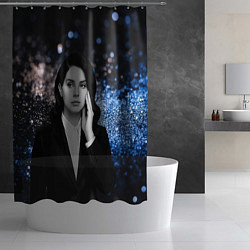 Шторка для душа Lana Del Rey в костюме, цвет: 3D-принт — фото 2