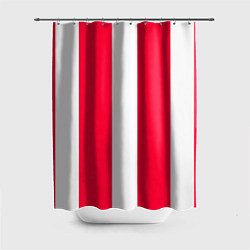 Шторка для ванной Color red white line