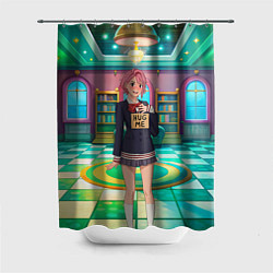 Шторка для душа Дандадан Сиратори Айра хочет обнимашек, цвет: 3D-принт